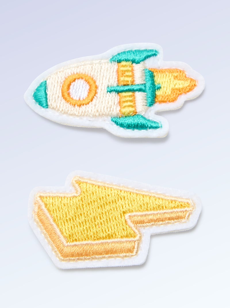 Pack de 2 patches de encaixe para personalizar os teus ténis 'Kitchoun' Azul - Kiabi