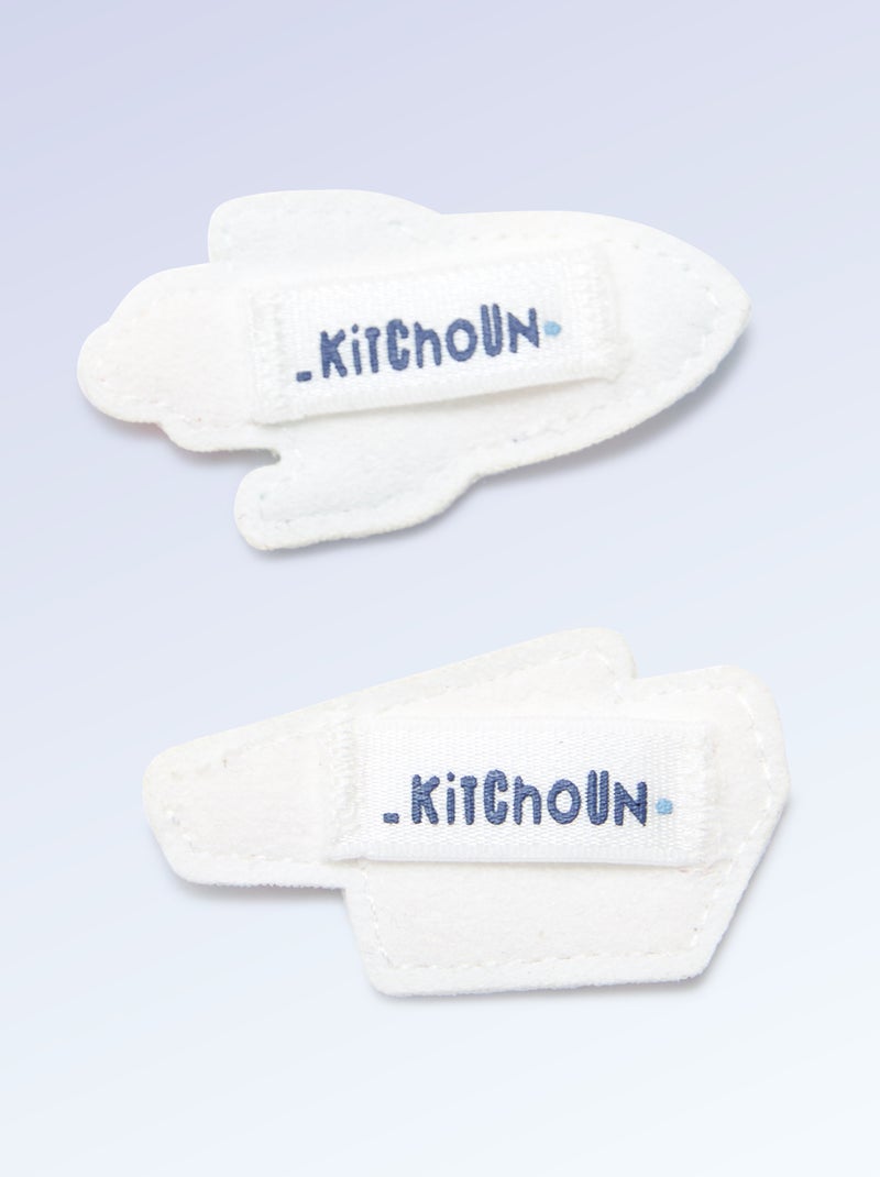 Pack de 2 patches de encaixe para personalizar os teus ténis 'Kitchoun' Azul - Kiabi
