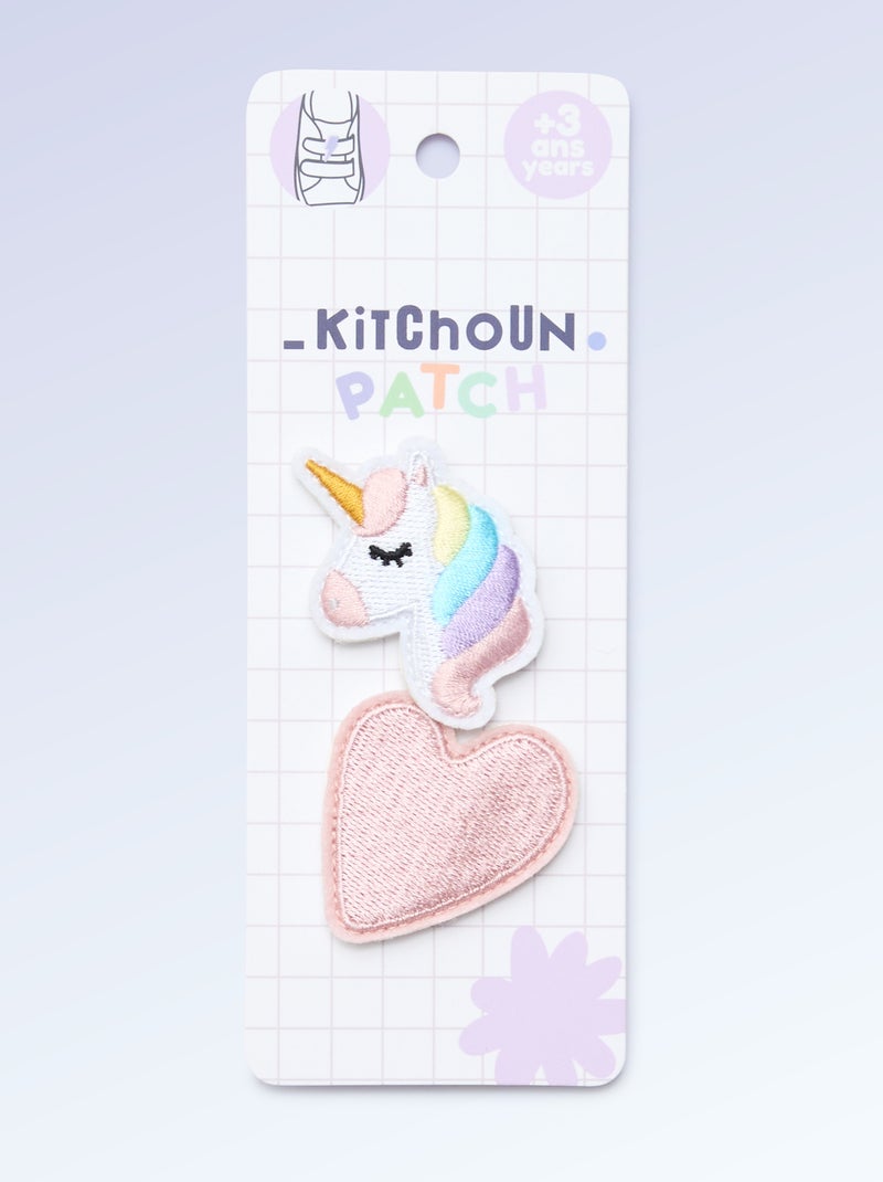 Pack de 2 patches de encaixe para personalizar os teus ténis "Kitchoun" Laranja - Kiabi