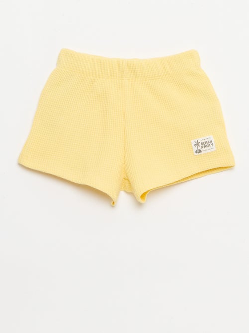 Pack de 2 peças - polo + calções em malha waffle - Kiabi