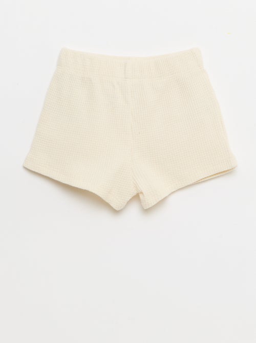 Pack de 2 peças - polo + calções em malha waffle - Kiabi