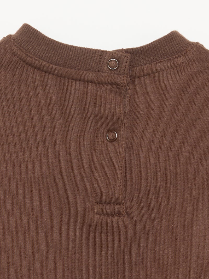 Pack de 2 peças em polar - sweatshirt + Calças de jogging Castanho - Kiabi