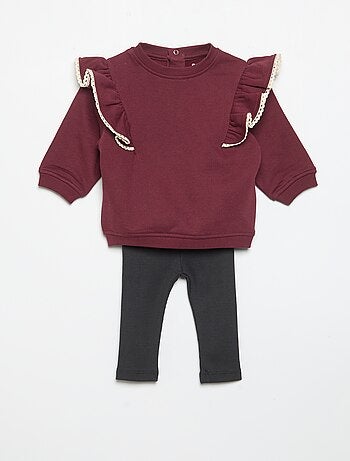 Pack de 2 peças: sweatshirt + legging