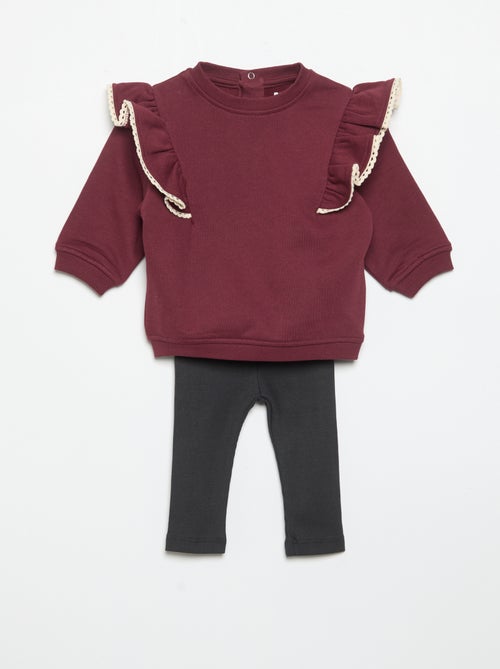 Pack de 2 peças: sweatshirt + legging - Kiabi