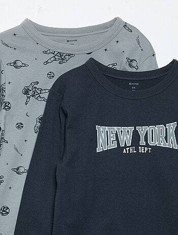 Pack de 2 pijamas compridos de jersey