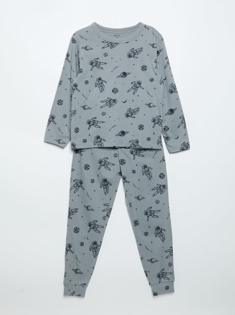 Pack de 2 pijamas compridos de jersey Azul - Kiabi