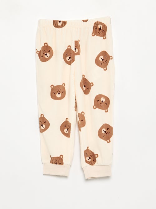 Pack de 2 pijamas de 2 peças em polar estampado - Kiabi
