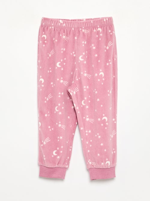 Pack de 2 pijamas de 2 peças em polar estampado - Kiabi