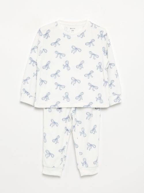 Pack de 2 pijamas de 2 peças em polar estampado - Kiabi