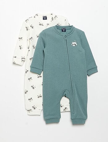 Pack de 2 pijamas-macacão de polar