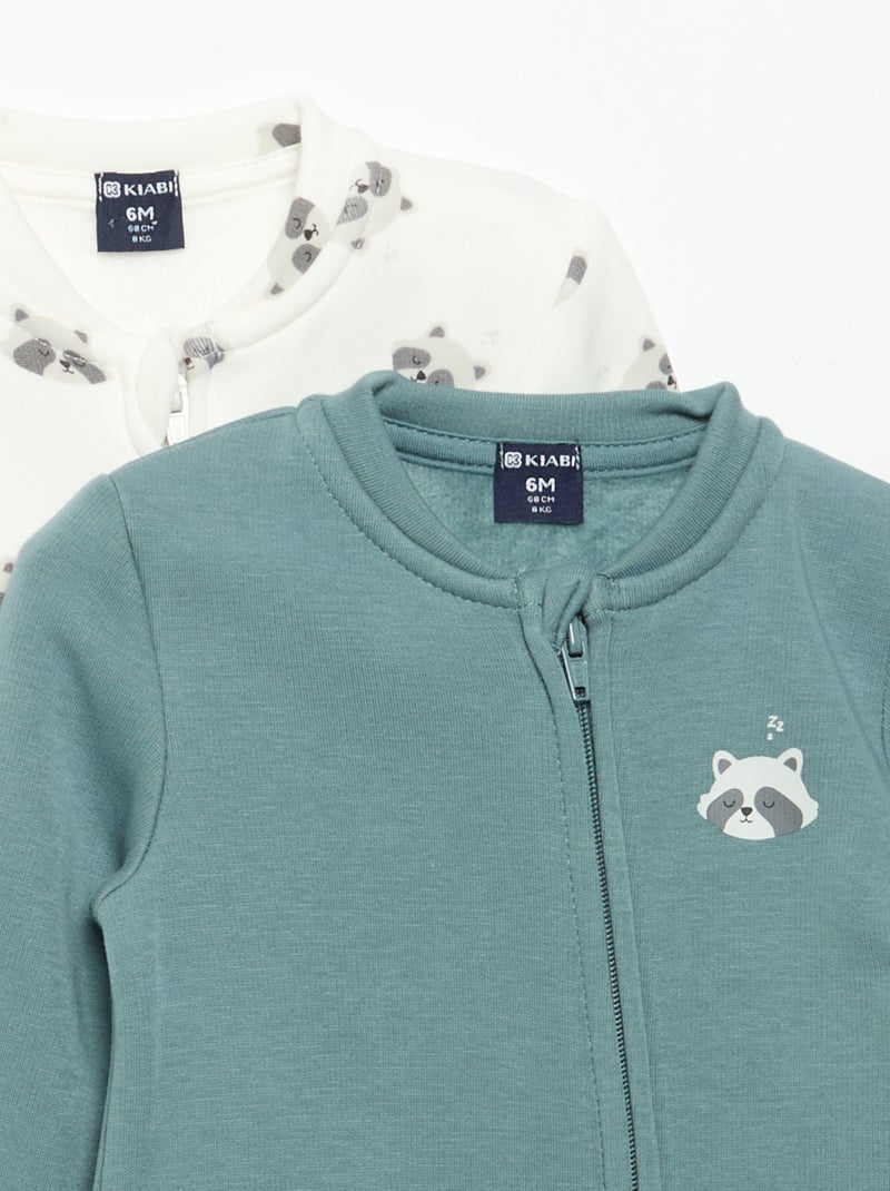Pack de 2 pijamas de polar Azul - Kiabi