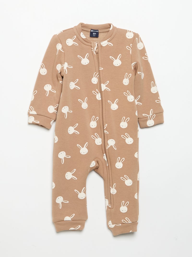 Pack de 2 pijamas de polar Castanho - Kiabi