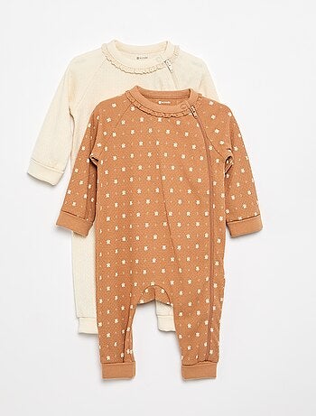 Pack de 2 pijamas em malha pointelle grossa