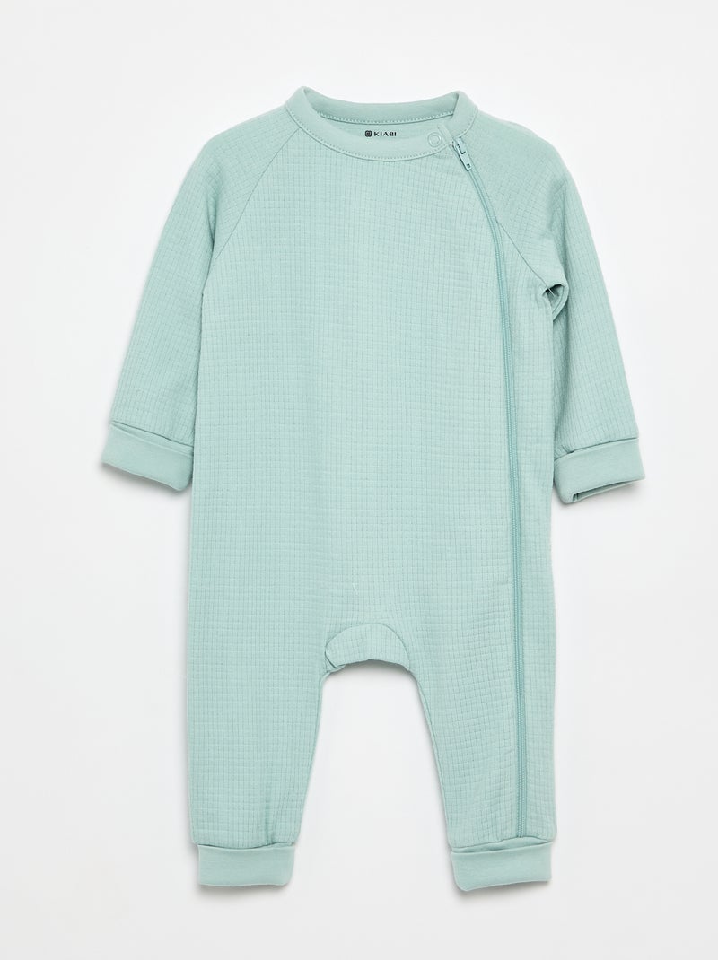 Pack de 2 pijamas em malha pointelle grossa Bege - Kiabi