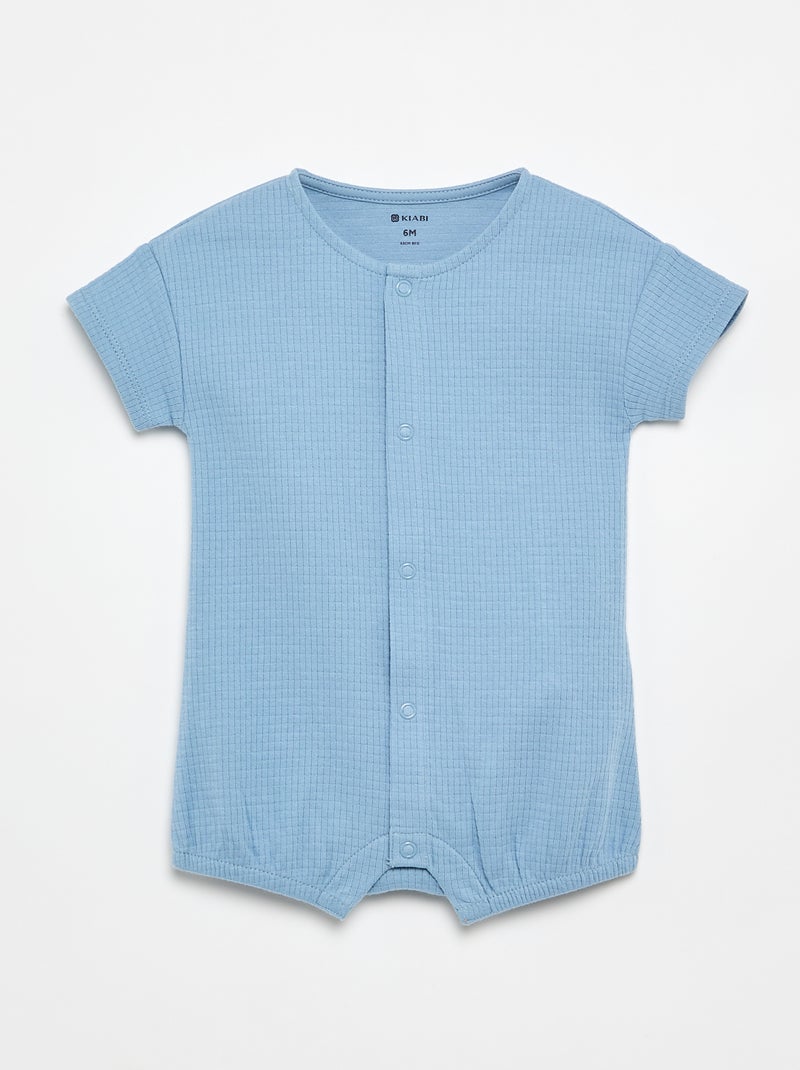 Pack de 2 pijamas leves abotoados Azul - Kiabi