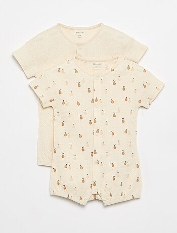 Pack de 2 pijamas leves abotoados