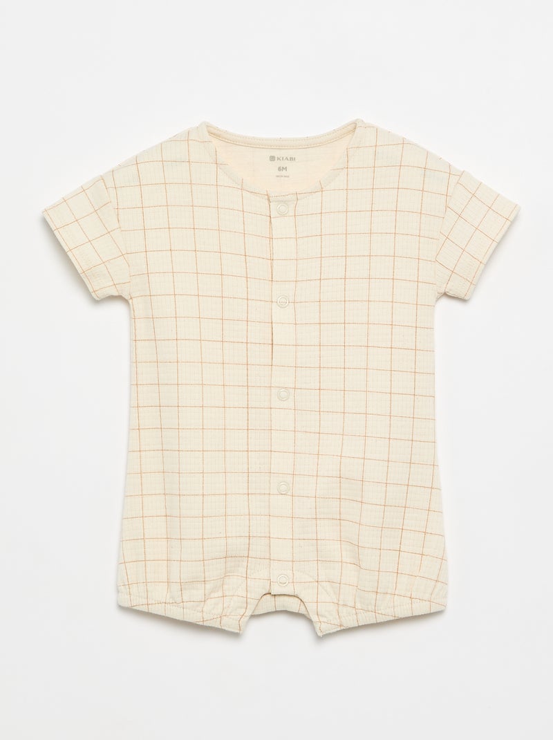 Pack de 2 pijamas leves abotoados Branco - Kiabi