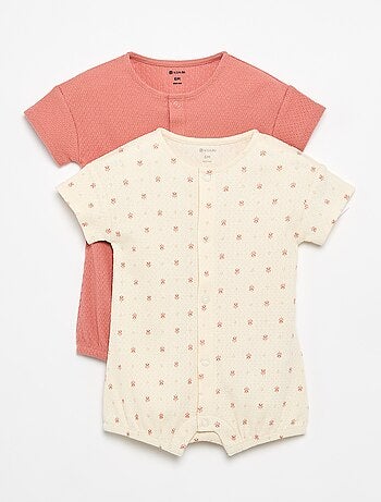 Pack de 2 pijamas leves abotoados