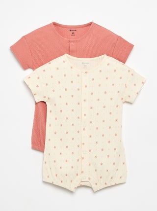 Pack de 2 pijamas leves abotoados