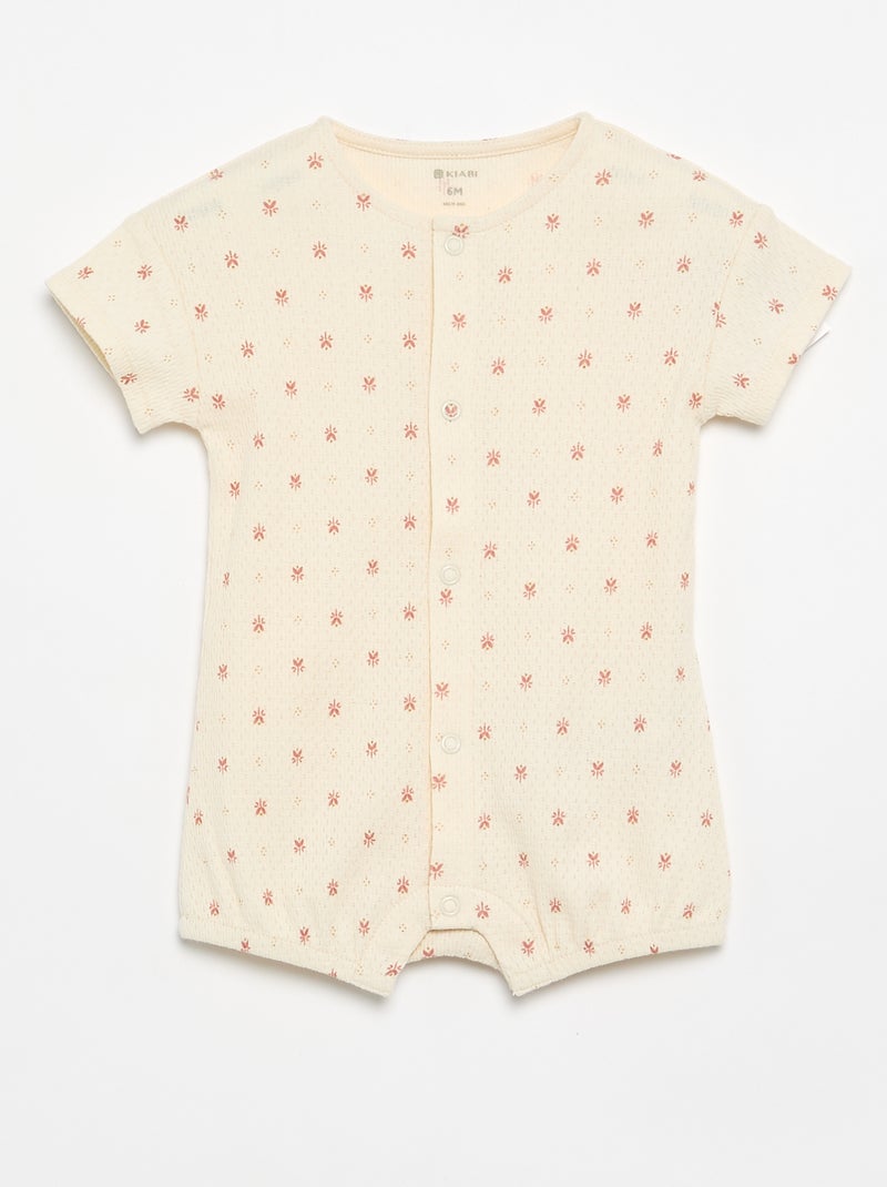 Pack de 2 pijamas leves abotoados Branco - Kiabi