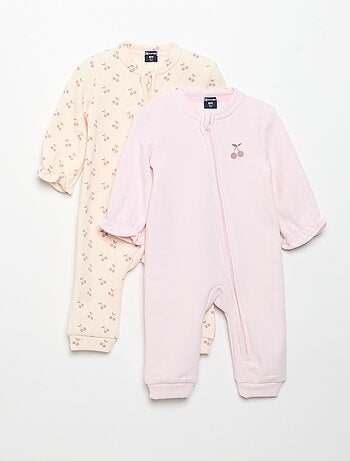 Pack de 2 pijamas-macacão de polar