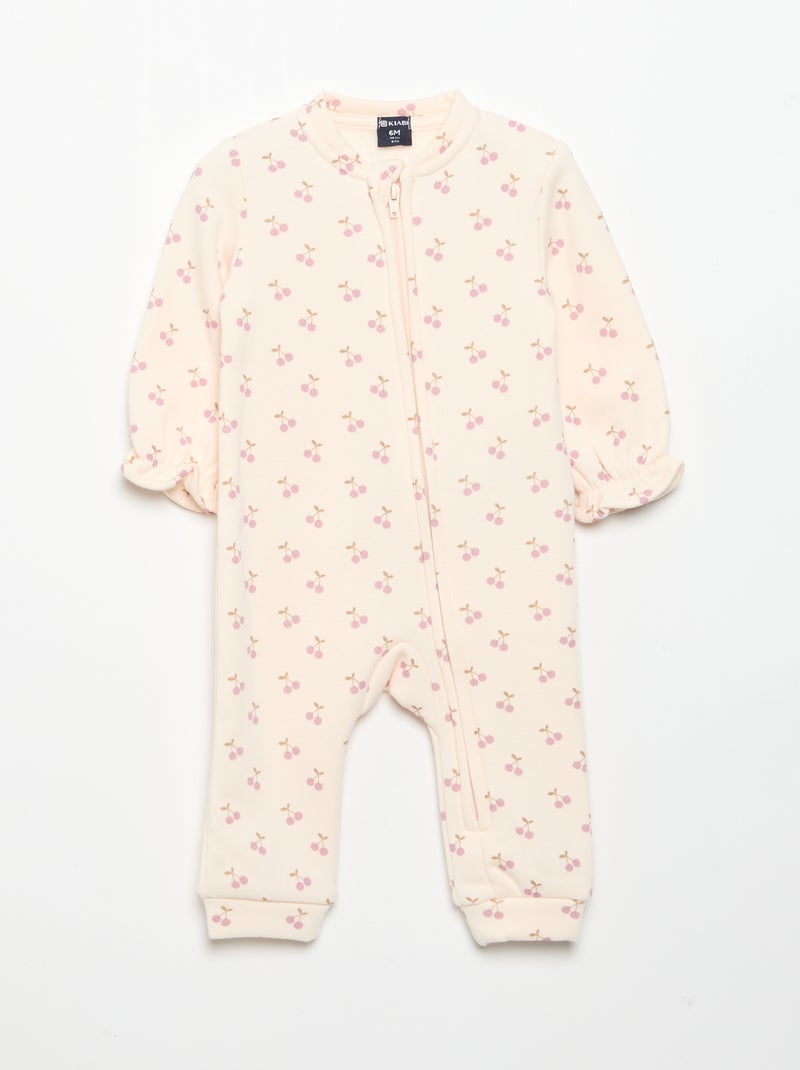 Pack de 2 pijamas-macacão de polar Rosa - Kiabi
