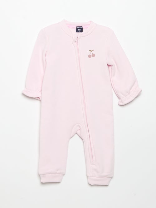 Pack de 2 pijamas-macacão de polar - Kiabi Pack de 2 pijamas-macacão de polar - Kiabi