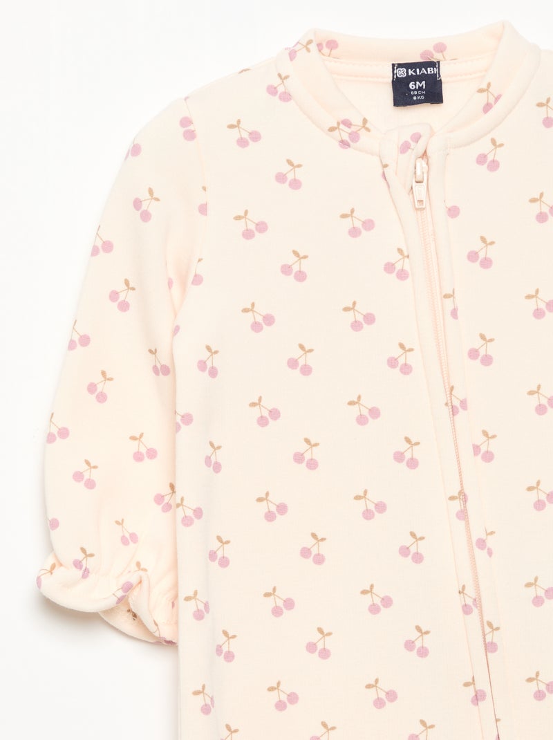 Pack de 2 pijamas-macacão de polar Rosa - Kiabi