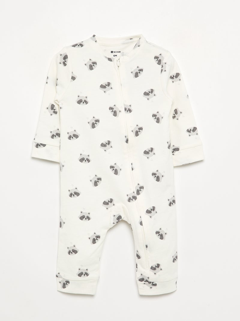 Pack de 2 pijamas tipo macacão em algodão Azul - Kiabi
