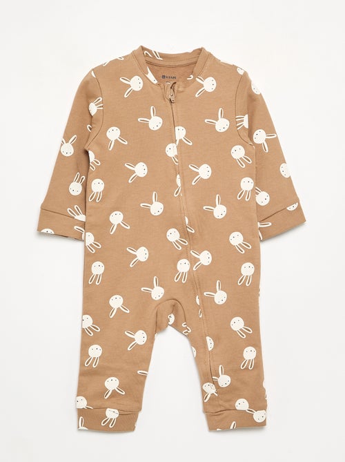 Pack de 2 pijamas tipo macacão em algodão - Kiabi Pack de 2 pijamas tipo macacão em algodão - Kiabi
