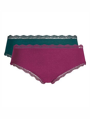Pack de 2 shorties com acabamento em renda