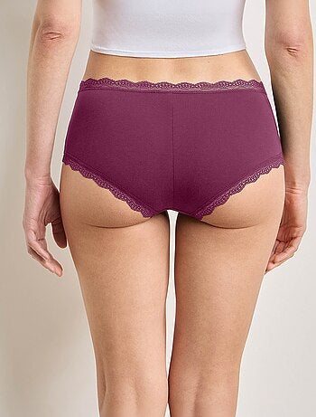 Pack de 2 shorties com acabamento em renda