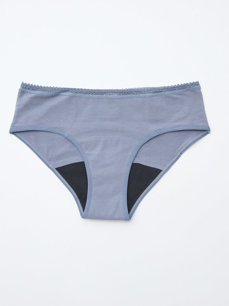 Pack de 2 shortys menstruais fluxo médio Cinza - Kiabi