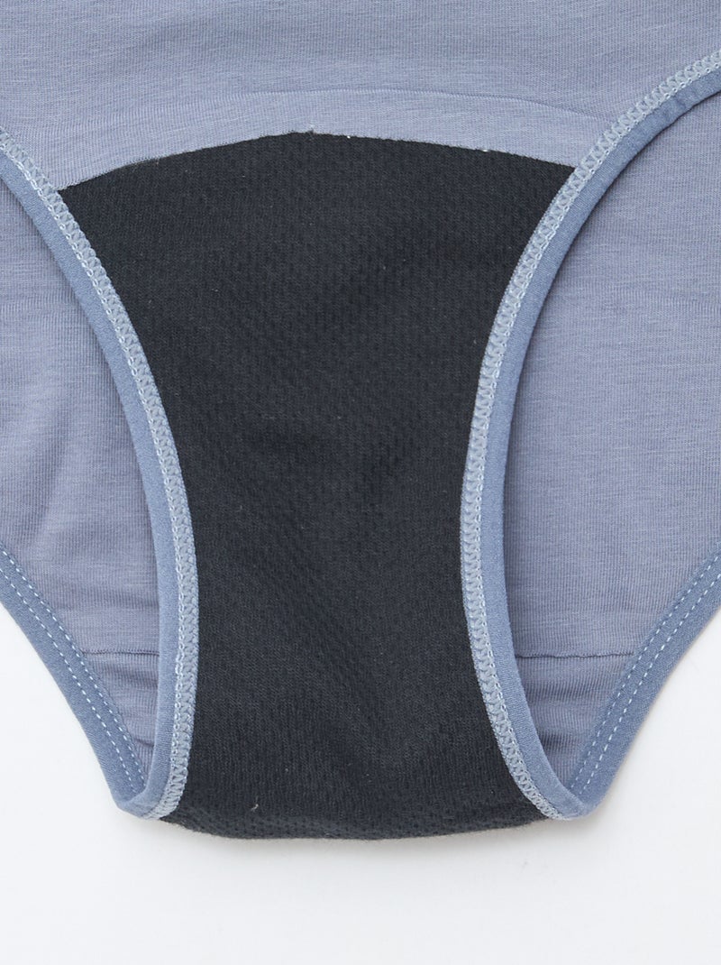 Pack de 2 shortys menstruais fluxo médio Cinza - Kiabi