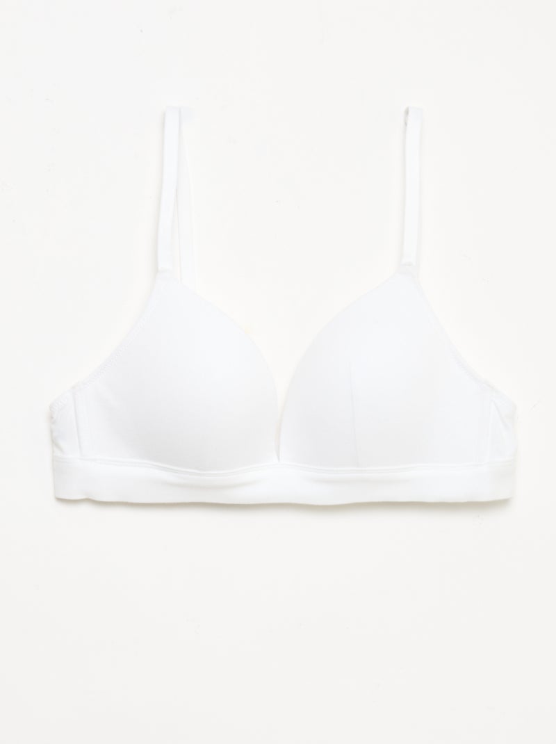 Pack de 2 soutiens de algodão Branco - Kiabi