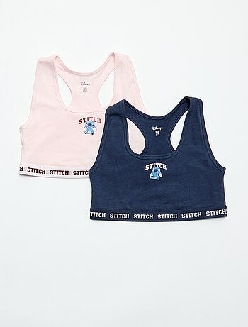 Pack de 2 soutiens de desporto 'Stitch'