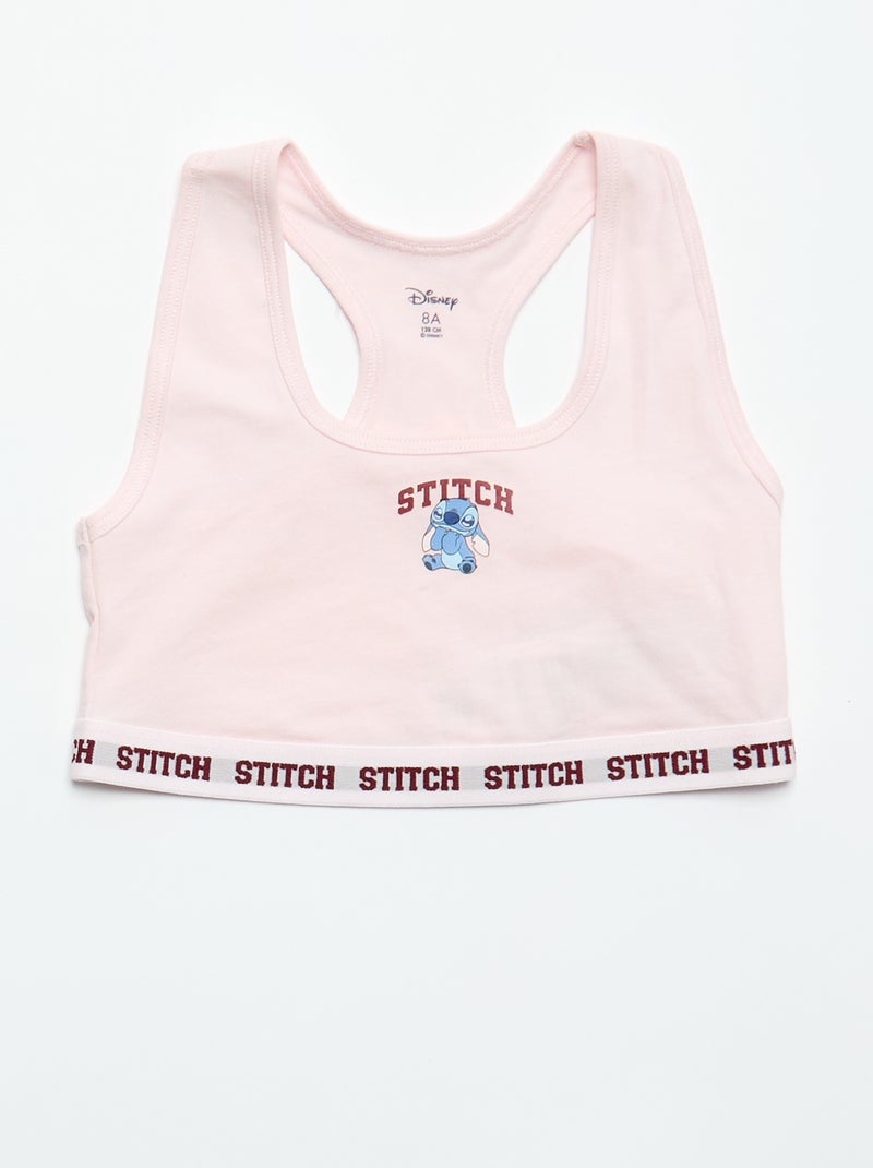 Pack de 2 soutiens de desporto 'Stitch' Rosa - Kiabi