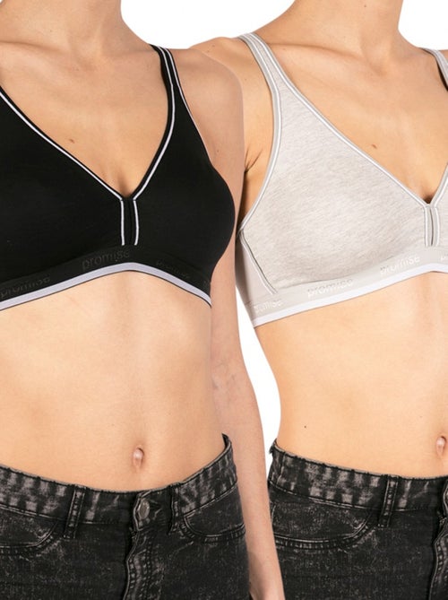 Pack de 2 Soutiens Desportivos Mulher - Kiabi Pack de 2 Soutiens Desportivos Mulher - Kiabi