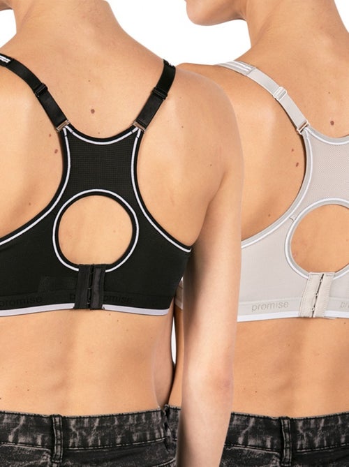 Pack de 2 Soutiens Desportivos Mulher - Kiabi Pack de 2 Soutiens Desportivos Mulher - Kiabi