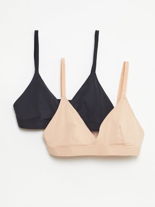Pack de 2 soutiens-gorge triângulo em microfibra - Kiabi