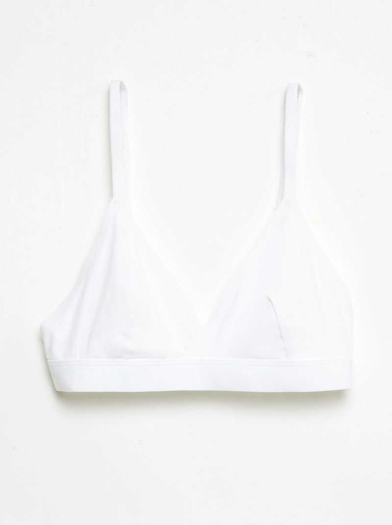 Pack de 2 soutiens-gorge triângulo em microfibra Branco - Kiabi