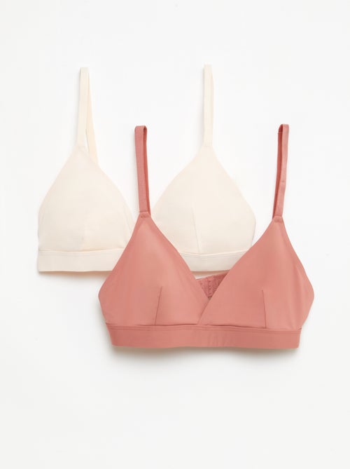 Pack de 2 soutiens-gorge triângulo em microfibra - Kiabi