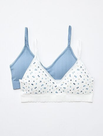 Pack de 2 sutiãs triângulo em rib