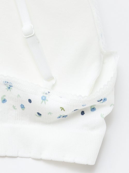 Pack de 2 sutiãs triângulo em rib - Kiabi