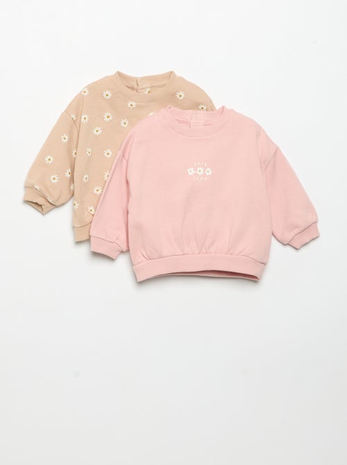 Pack de 2 sweat-shirts estampados - Kiabi Pack de 2 sweat-shirts estampados - Kiabi
