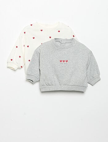Pack de 2 sweat-shirts estampados