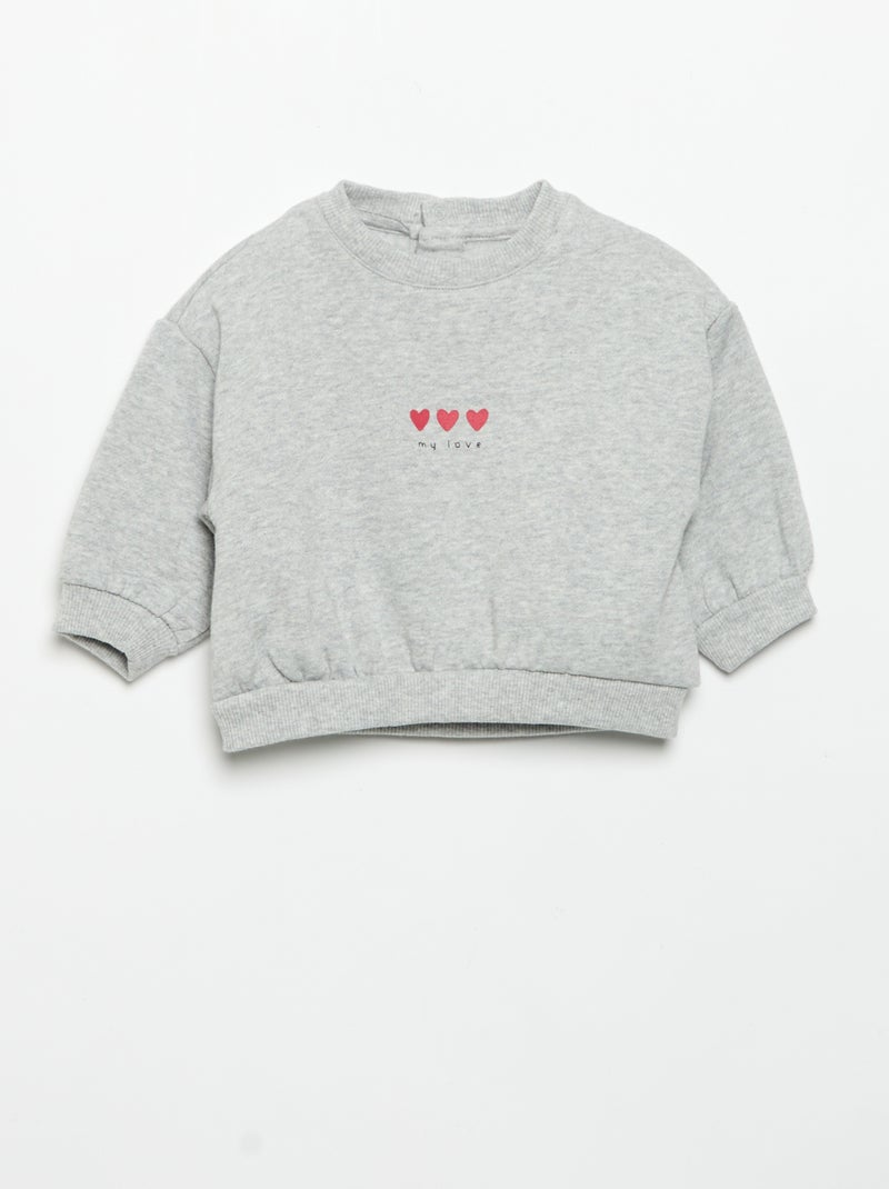 Pack de 2 sweat-shirts estampados Branco - Kiabi