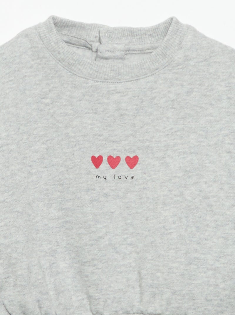 Pack de 2 sweat-shirts estampados Branco - Kiabi