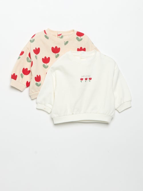 Pack de 2 sweat-shirts estampados - Kiabi Pack de 2 sweat-shirts estampados - Kiabi