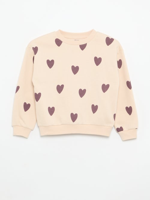 Pack de 2 sweats: 1 liso e 1 estampado all over - Kiabi